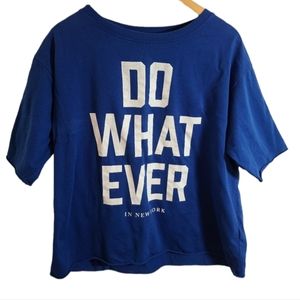 Divided Blue Do What Ever Crop Top